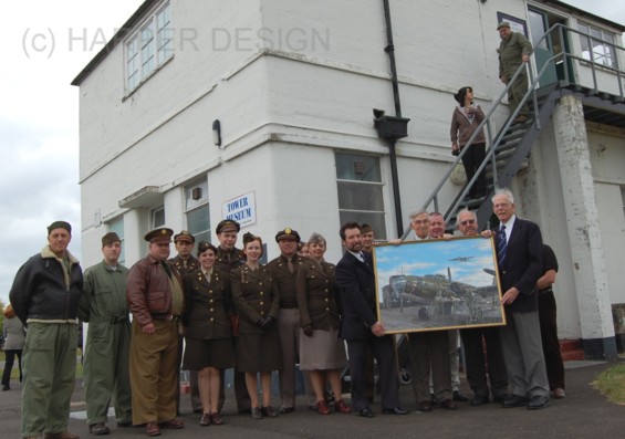 Steve with Veterans and  Re enactors at the tower museum
